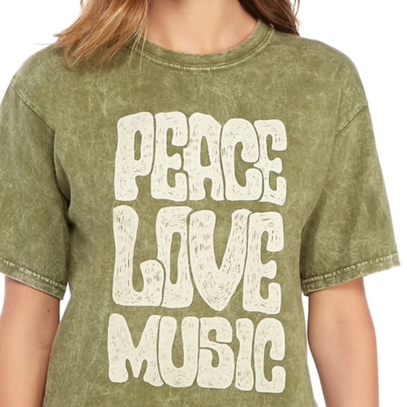 NEW Graphic hippie/festival peace/love/music top - Picture 2 of 7